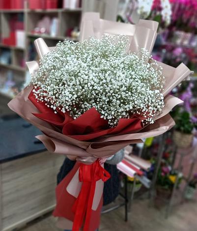 Букет цветов из: Гипсофила в Тимирязева