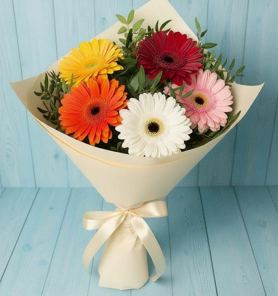 Букет цветов из: Герберы в Тимирязева