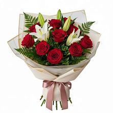 Букет цветов из:  Лилии и Розы #REPLACE_PRED# Тимирязева