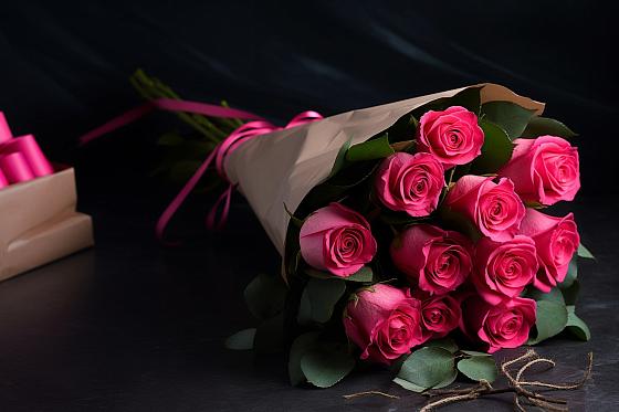 Букет 11 роз Пинк в Тимирязева