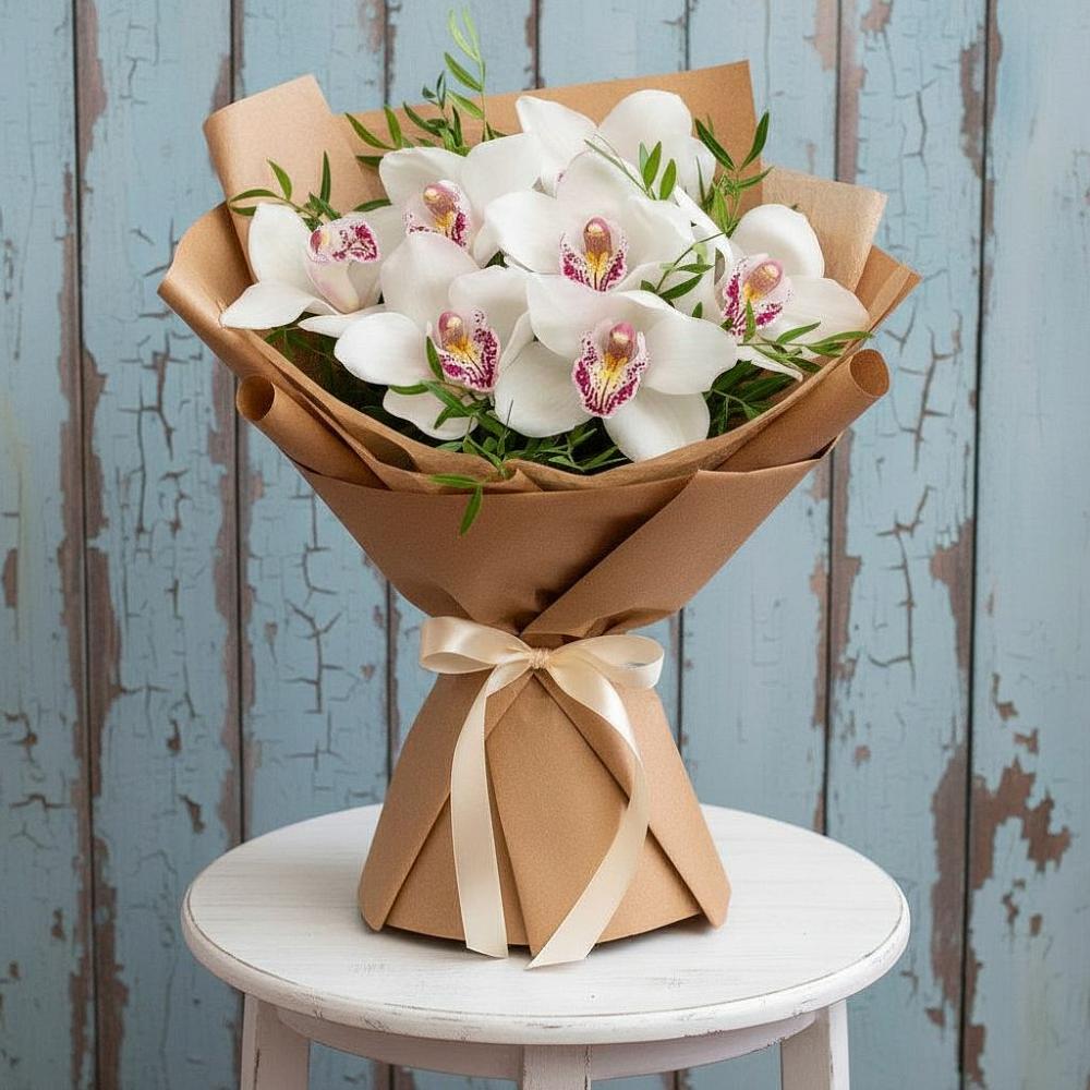 Букет цветов из: Орхидеи и Розы в Тимирязева