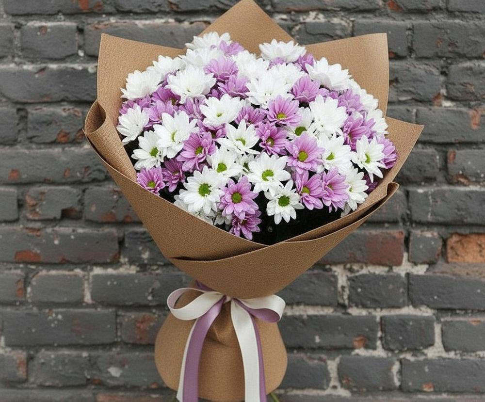 Букет цветов из: Хризантемы в Тимирязева