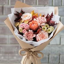 Букет цветов из:  Гвоздики, Хризантемы и Розы в Тимирязева