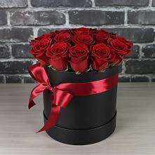 Цветочная композиция из Розы в шляпной коробке в Тимирязева