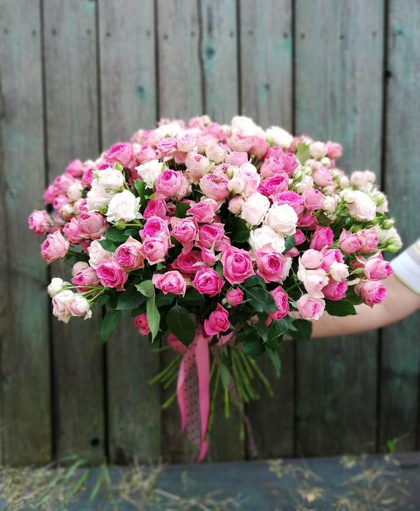 Букет Розовые кустовые розы Натали и Лав Лидия в Тимирязева