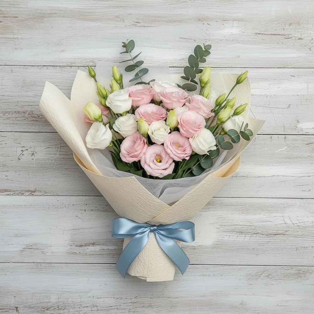 Букет цветов из: Лизиантусы в Тимирязева